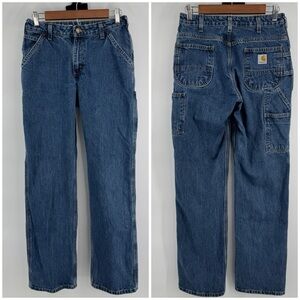 Carhartt Women's Carpenter Denim Jeans Sz 4 Inseam 32" Everyday Wear Work Wear